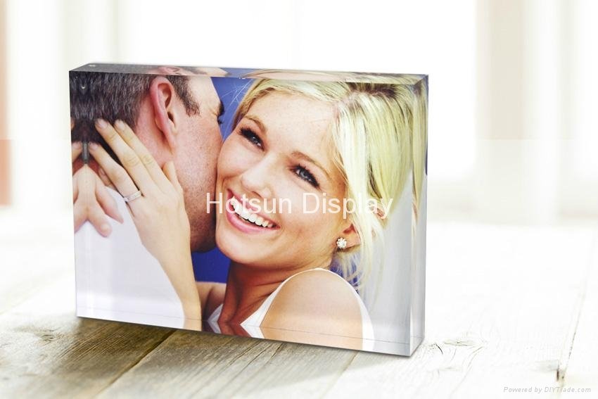 Acrylic perspex photo mount block 3