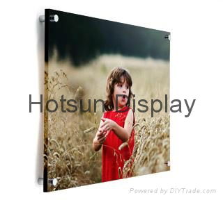 Acrylic wall mounted photo frame