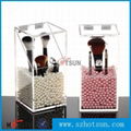 Clear acrylic cosmetic brush display