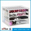excellent quality 4 drawers clear acrylic makeup organizer 2