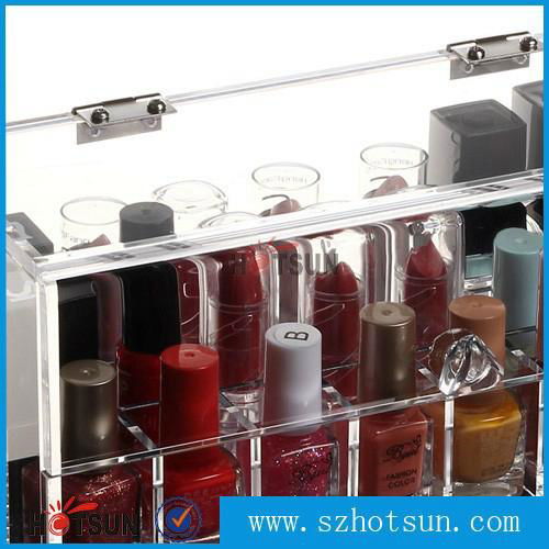 desktop acrylic nail polish holder, perspex nail polish display stand 3