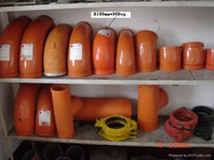 DN125mm*R275*90De concrete pump elbow