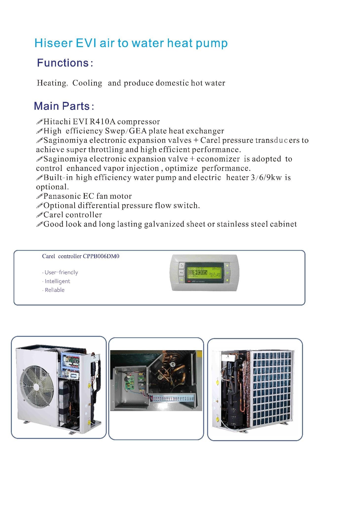 Monoblock EVI air source heat pump AS13S/L 3