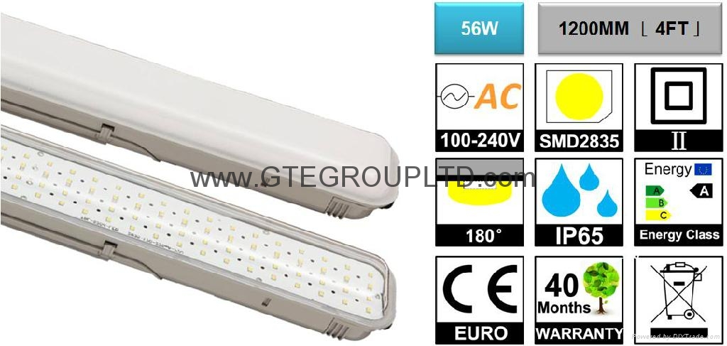 IP65 60W LED 1200mm Batten [SENSOR/EMERGENCY]