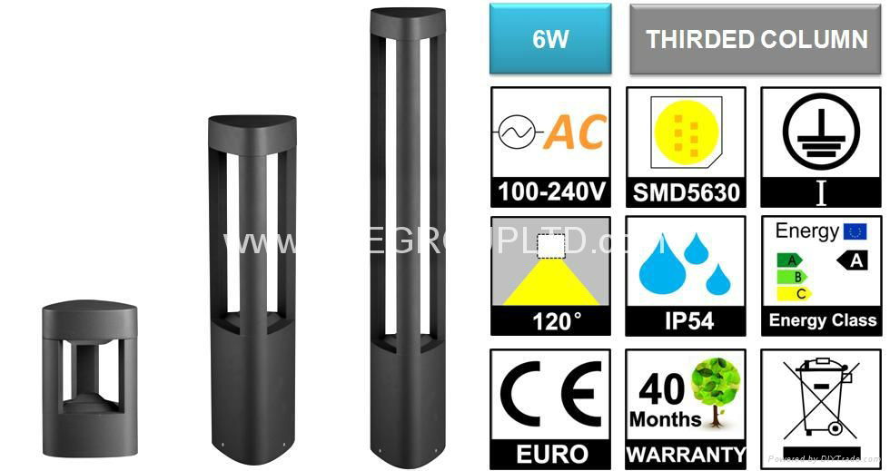 6W LED BOLLARD [THIRDED COLUMN]