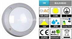 IP65 3W COB LED Bulkhead Light