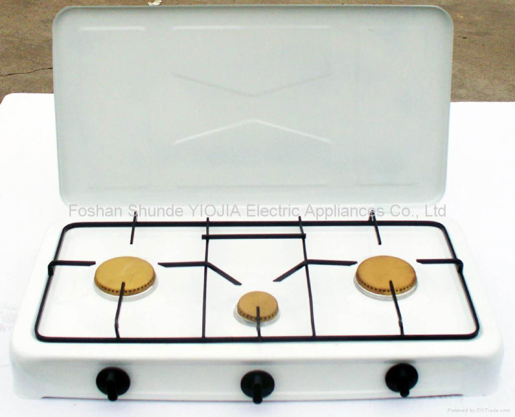 Gas stove with cover 2