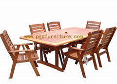 outdoor furniture garden wooden table oak chair