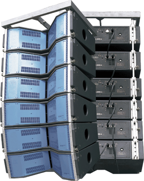 double 8 inch power active line array audio system stage sound