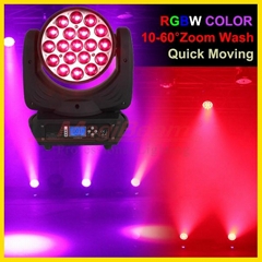 19x12W Zoom Aura moving wash with osram ostar led lamp for performance 