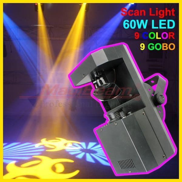 60W LED rotating gobo scan light for dj light or dj club
