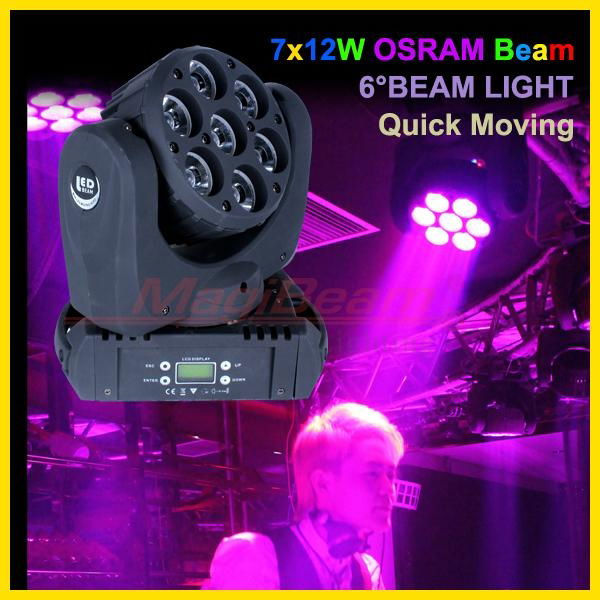 7x15W OSRAM RGBW Quad-color led moving wash beam dj club light