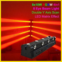 2014 new product 8x12W cree RGBW quad-color 8 eyes beam disco spider light in dj