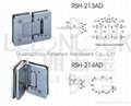 high quality brass material glass door Hinges