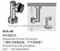stainless steel material Glass door Corner fixing Connectors