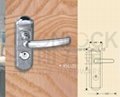 Mortise type stainless steel material door lock handle with plate
