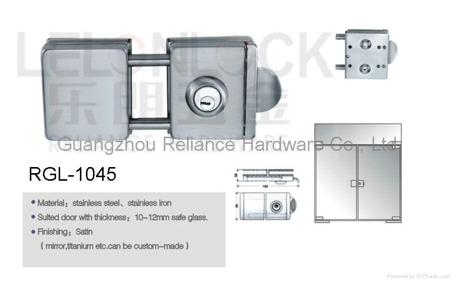 Quality Zinc Alloy material Glass Door Locks 5