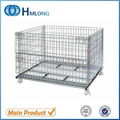 Industrial heavy duty storage welded wire mesh container