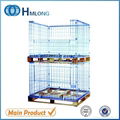 Euro foldable stackable storage metal wire mesh pallet cage