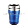 Travel Mug with plastic outer & stainless steel inner 2