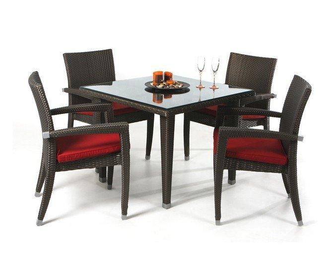 outdoor rattan dining room furniture set 