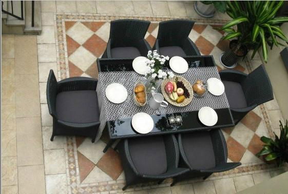 outdoor rattan dining room furniture set  2