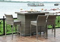 outdoor rattan dining room furniture set 