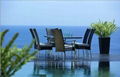 outdoor rattan dining room furniture set 