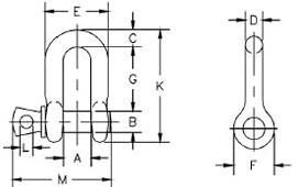 stainless steel US screw pin chain shackle 2