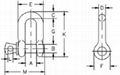 stainless steel US screw pin chain shackle 2