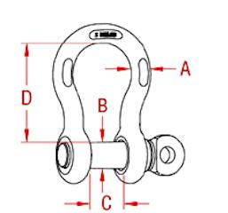 stainless steel US screw pin anchor shackle 2