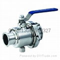 clamped non-retention ball valve