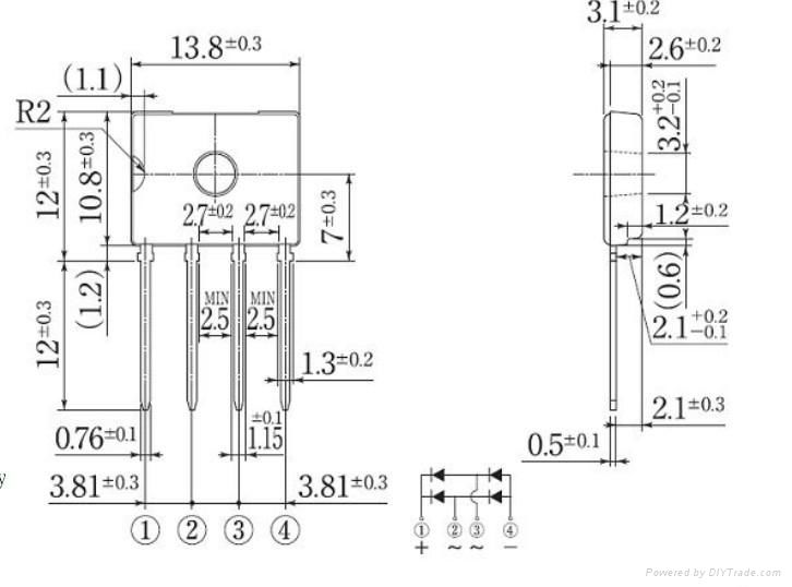 D3封裝整流橋堆UG4KB05