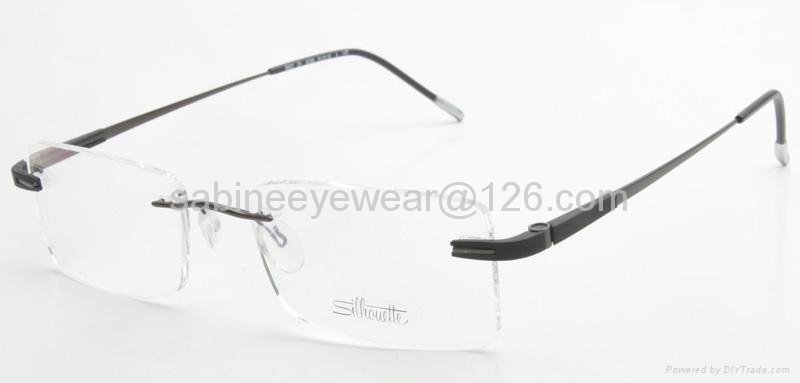 professional manufacturer high quality rimless titanium optical frame eyeglass  3