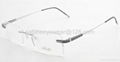 professional manufacturer high quality rimless titanium optical frame eyeglass  2