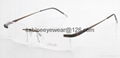 professional manufacturer high quality rimless titanium optical frame eyeglass 