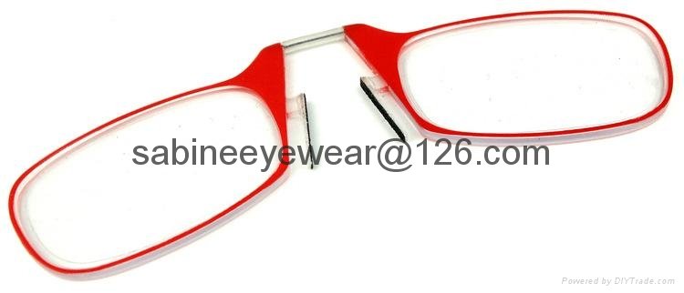Mini Nose Clip Magnetic TR90 Reading Glasses For Mens Women+1.5+2.0+2.5 2