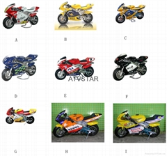 49cc 2stroke pull start pocket bike mini moto mini bike with CXE