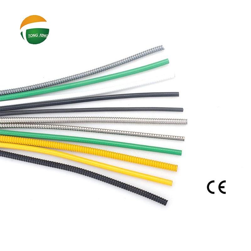 單扣包塑不鏽鋼軟管|光纖保護軟管|黃色包塑軟管 16