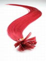 Remy Pretipped Nail Hair extensions,Hot melt Keratin,U-shape,I point extensions 