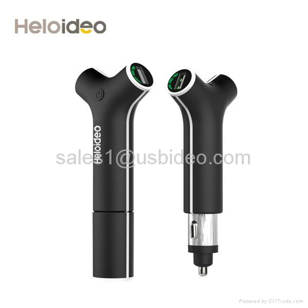 2.1A Dual usb car charger with power bank