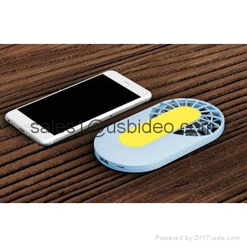 Rechargable Mini USB handy fan with power bank 4