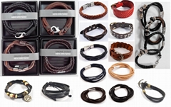 Men's Fashion Leather Bracelets Wristlets High Quality