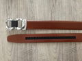 Men's Fashion Automatic Ratcheting Track Leather Belt Comfortable  2