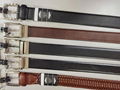 German Bond Lacing w/Leather Tab Braided Belt