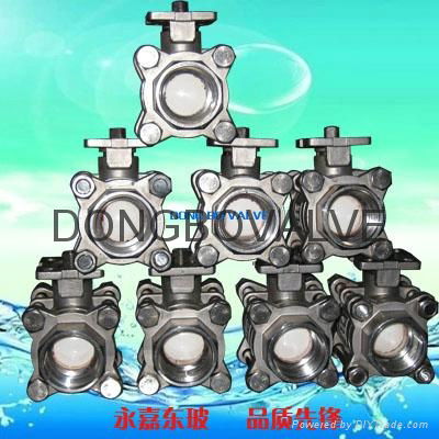 Stainless steel threaded connection ceramic ball valve manually 3