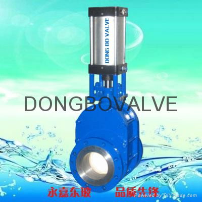 Pneumatic ceramic double ram discharging valve 3