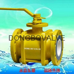 Line four fluorine ceramic ball valve