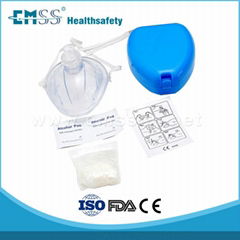 EH-010 CPR Mask with hard case / one way valve cpr mask