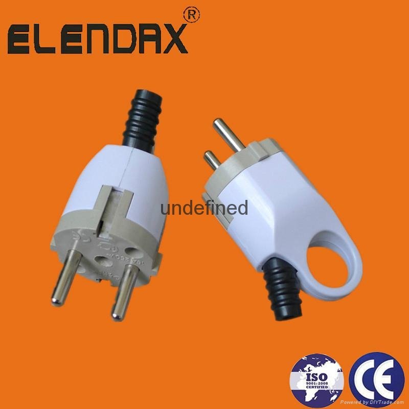 German standard 2 round pin electrical plugs with grounding 2